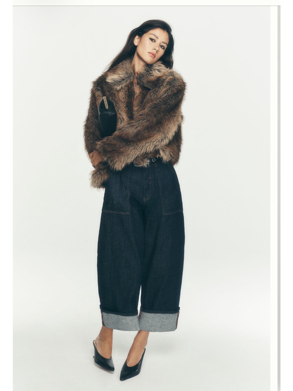 Rae Faux Fur Crop Jacket by Maeve